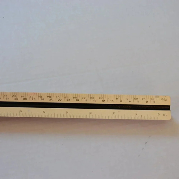Vtg Hughes-Owen Triangular  Ruler - Picture 7 of 7